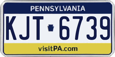 PA license plate KJT6739