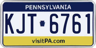 PA license plate KJT6761