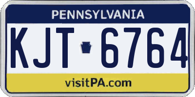 PA license plate KJT6764