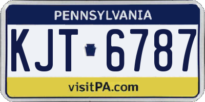 PA license plate KJT6787