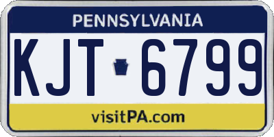PA license plate KJT6799