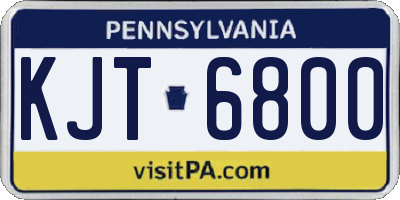 PA license plate KJT6800