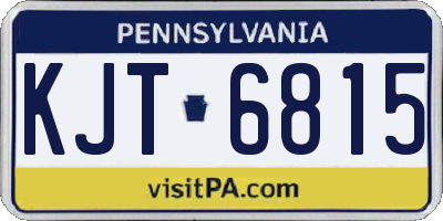PA license plate KJT6815