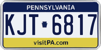 PA license plate KJT6817