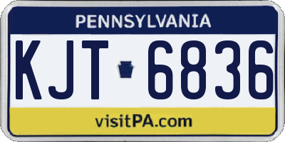 PA license plate KJT6836