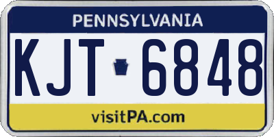 PA license plate KJT6848