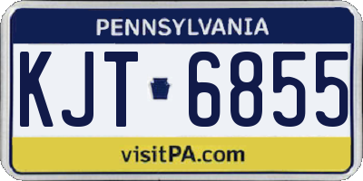 PA license plate KJT6855