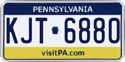 PA license plate KJT6880