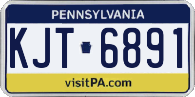 PA license plate KJT6891