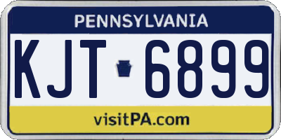 PA license plate KJT6899