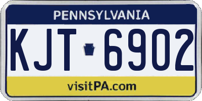 PA license plate KJT6902