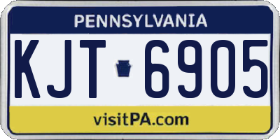 PA license plate KJT6905