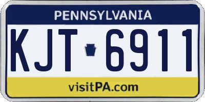 PA license plate KJT6911