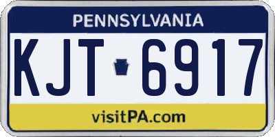 PA license plate KJT6917