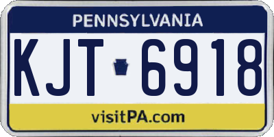 PA license plate KJT6918