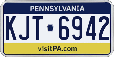 PA license plate KJT6942