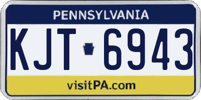 PA license plate KJT6943