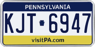 PA license plate KJT6947