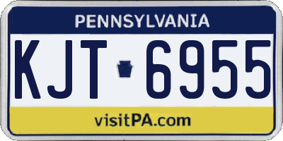 PA license plate KJT6955