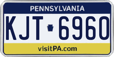 PA license plate KJT6960