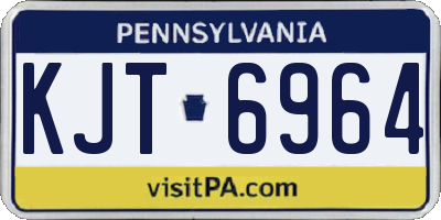 PA license plate KJT6964