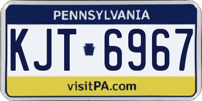 PA license plate KJT6967