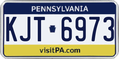 PA license plate KJT6973