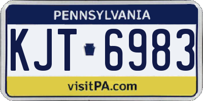 PA license plate KJT6983
