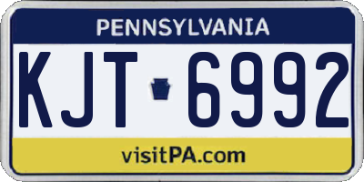 PA license plate KJT6992