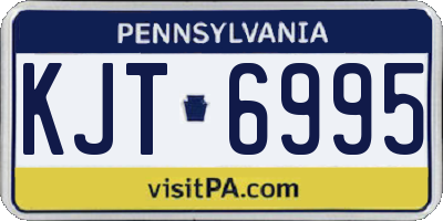 PA license plate KJT6995