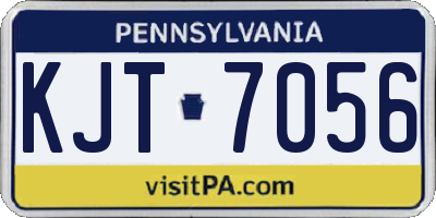 PA license plate KJT7056