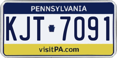 PA license plate KJT7091