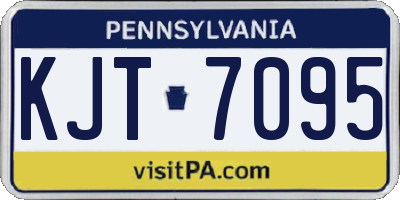 PA license plate KJT7095
