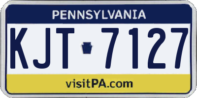 PA license plate KJT7127