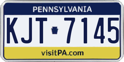 PA license plate KJT7145