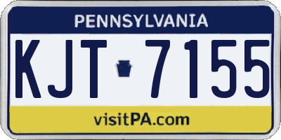 PA license plate KJT7155