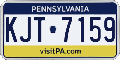 PA license plate KJT7159