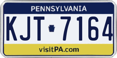 PA license plate KJT7164