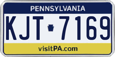 PA license plate KJT7169