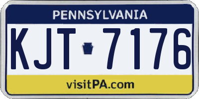 PA license plate KJT7176