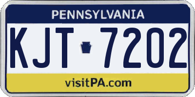 PA license plate KJT7202