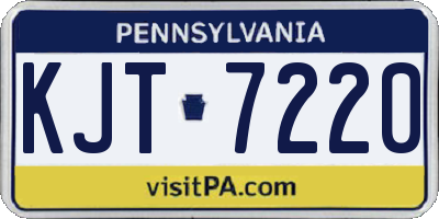 PA license plate KJT7220