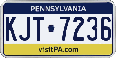 PA license plate KJT7236