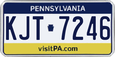 PA license plate KJT7246