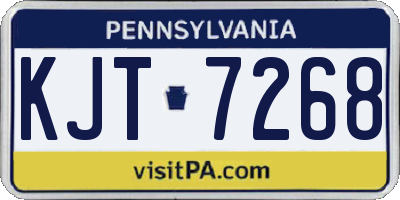 PA license plate KJT7268