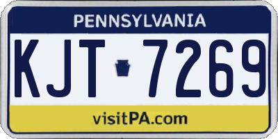 PA license plate KJT7269