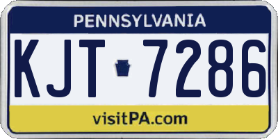 PA license plate KJT7286