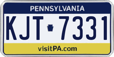 PA license plate KJT7331