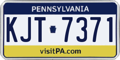 PA license plate KJT7371