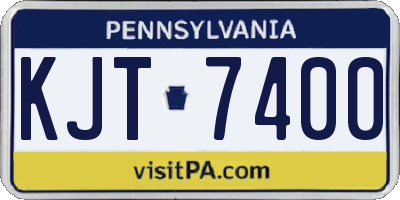 PA license plate KJT7400